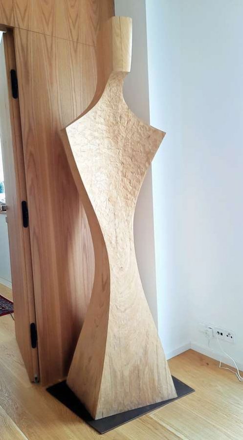 Dřevěná socha do interiéru - Uvítání dub 200 cm