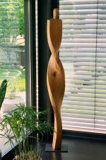 Dřevěná socha - Beáta , 200 cm, dub, kov