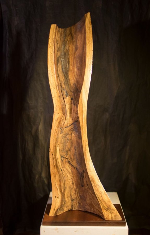 Dřevěná soška Gymnastka - ořech 65 cm